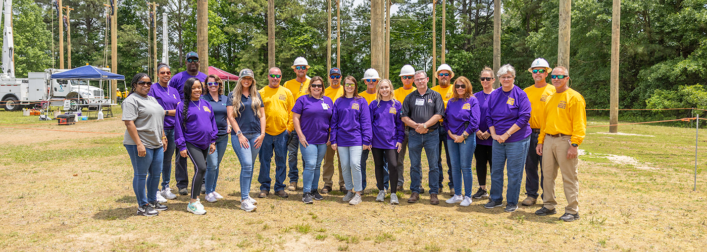 Group of employees at the NCAMES Lineman Rodeo